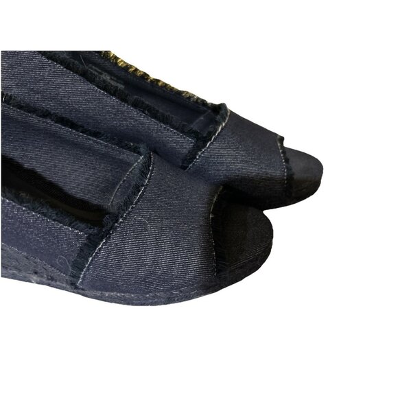 Lauren Ralph Lauren Womens Denim espadrille Wedge Sandals Size 6.5 - Picture 9 of 9
